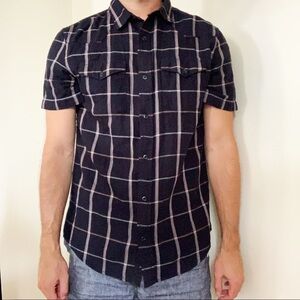 Treasure & Bond Slim Fit Spaced Plaid Button Shirt Men’s Medium NWOT